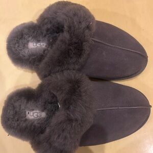 UGG Women's Charcoal Sheepskin Slippers